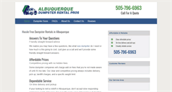 Desktop Screenshot of dumpsterrentalalbuquerque.org