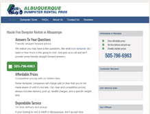 Tablet Screenshot of dumpsterrentalalbuquerque.org